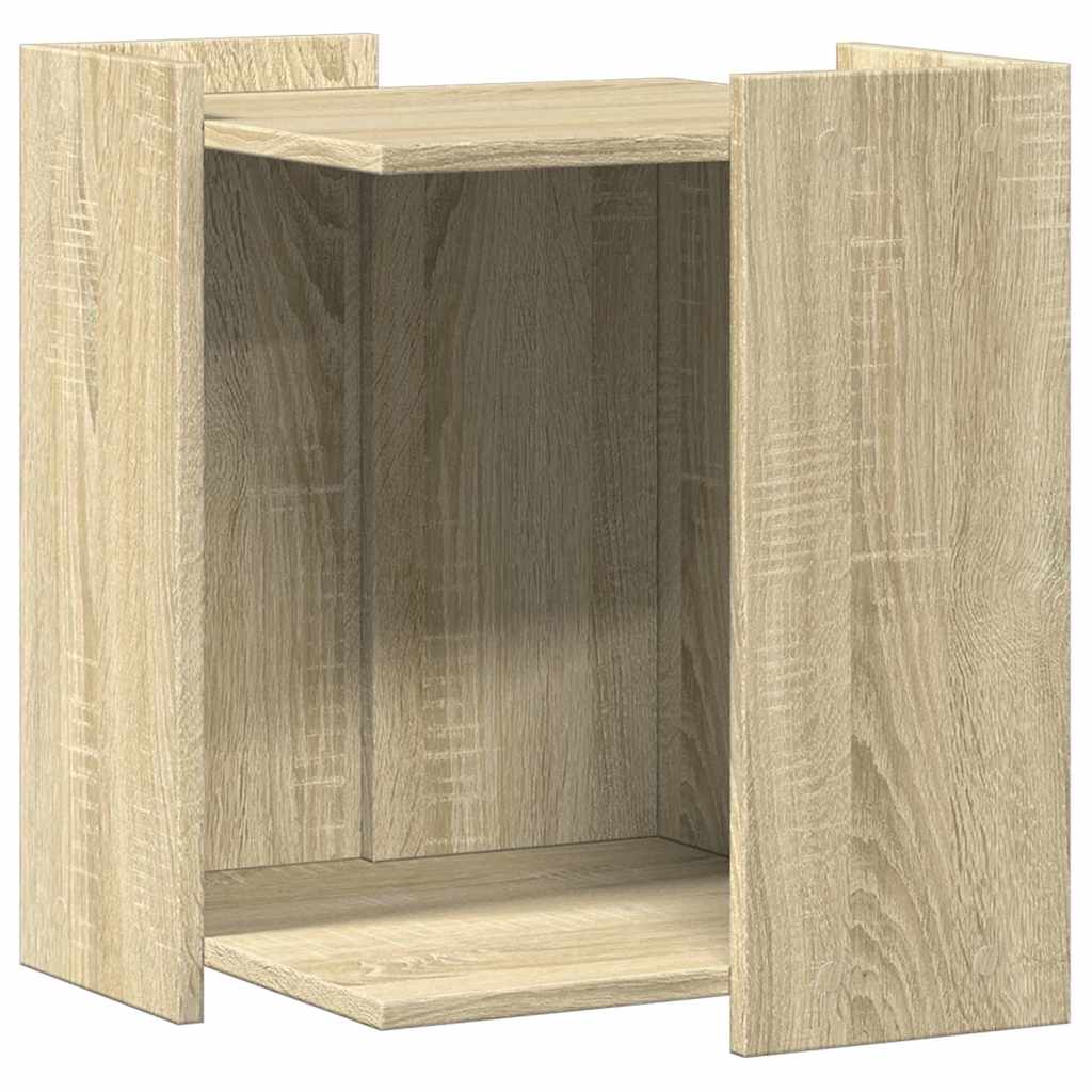 Vidaxxl bac à litière pour chat 42x42x51 cm bois fini chêne sonoma coloré