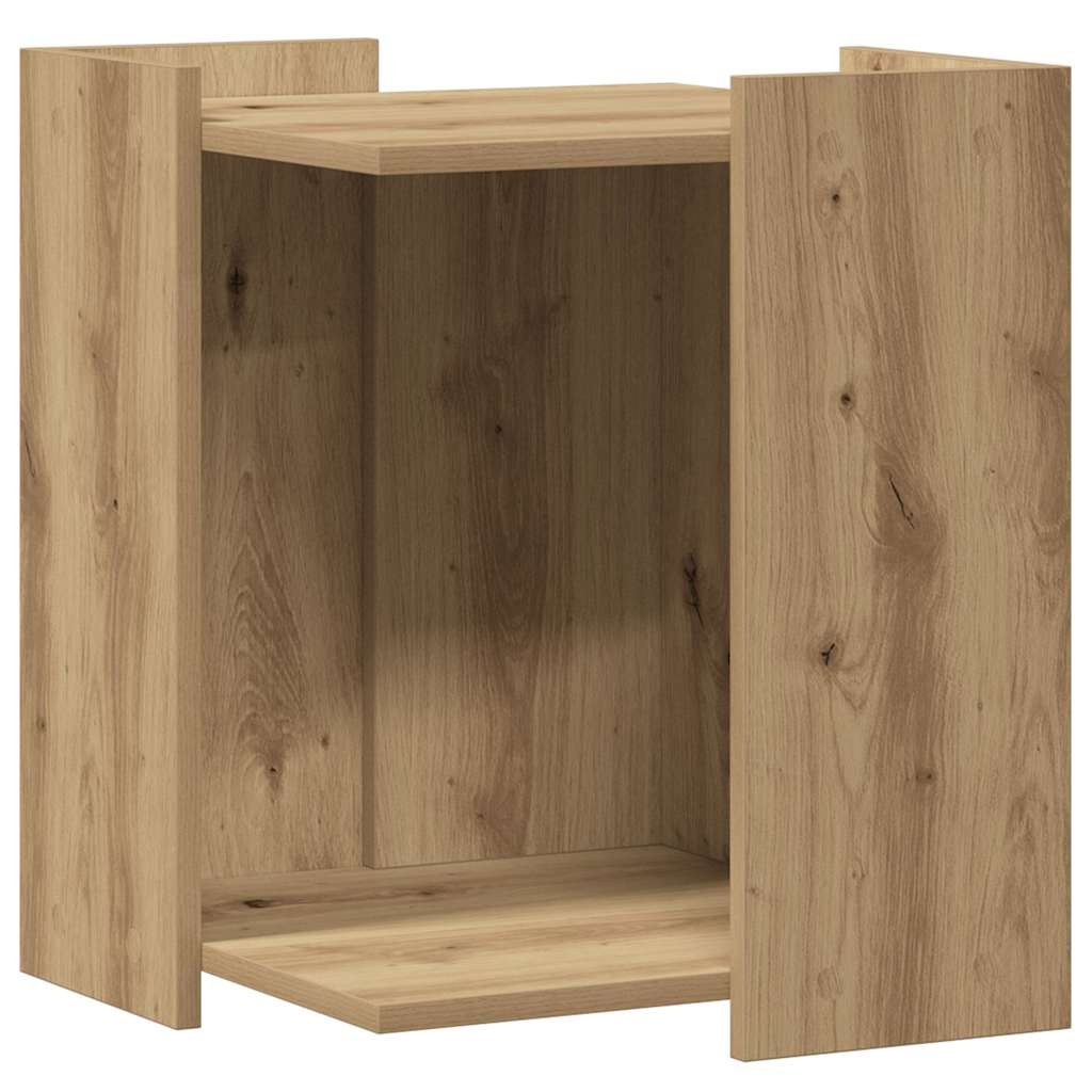 Vidaxxl litière pour chat 42x42x51 cm en bois travaillé, couleur chêne artisanal