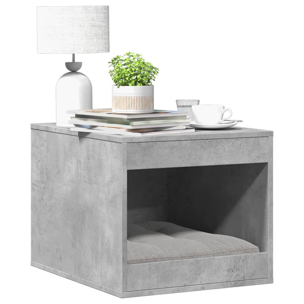 Vidaxxl litière pour chat 47x59x42 cm bois d'ingénierie béton gris