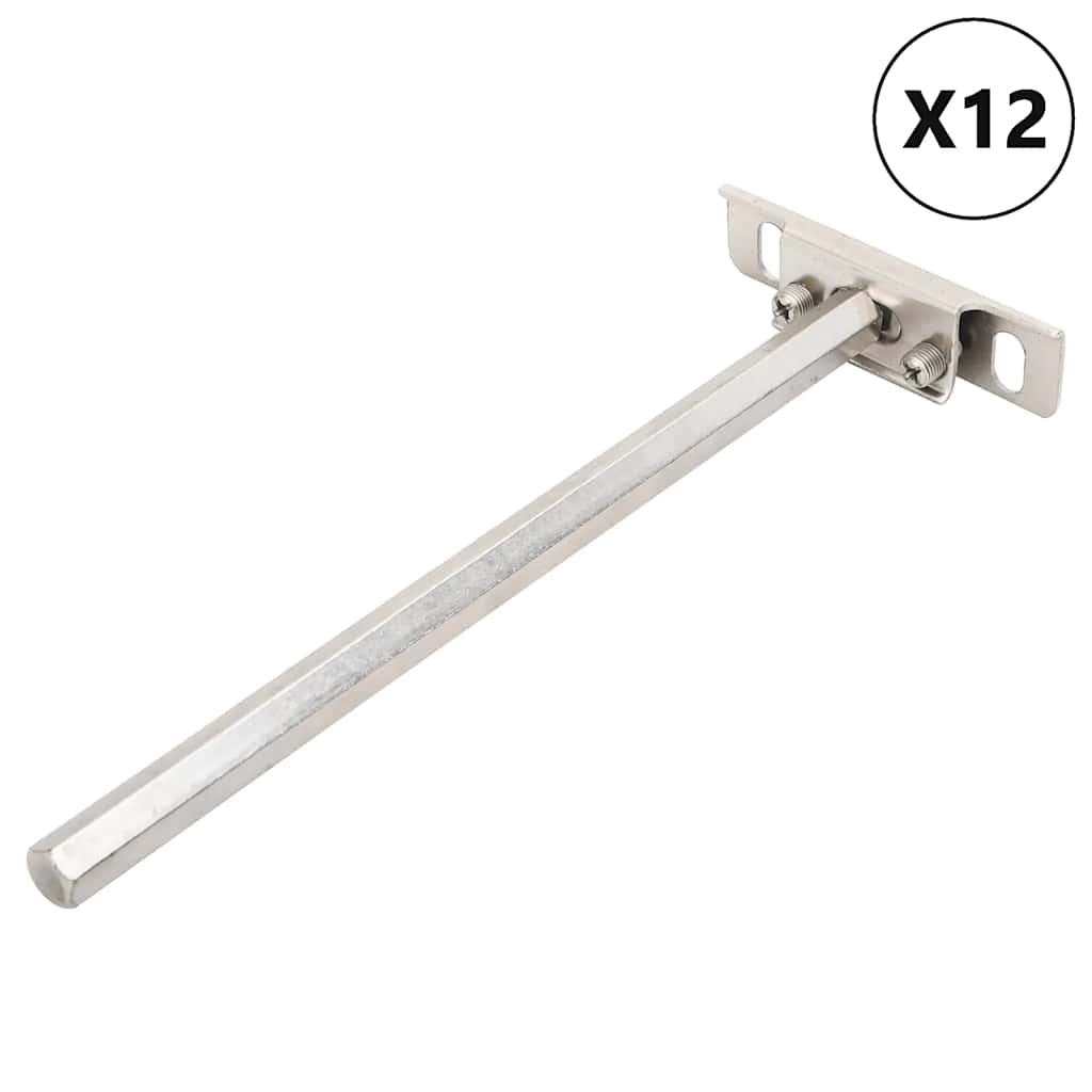 Vidaxx supports d'étagère flottants 12pcs invisibles ø12x200 mm acier au carbone