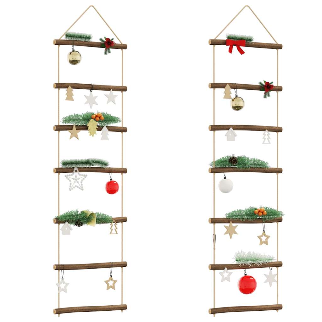 Vidaxx décorations murales en forme d'échelle 2 pcs 30x100 cm branche naturelle