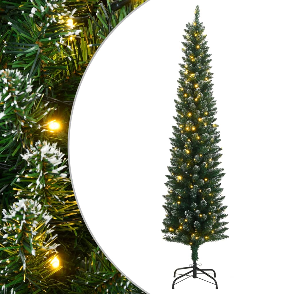 VidaXL Sapin de Noël artificiel étroit avec 150 LED 150 cm