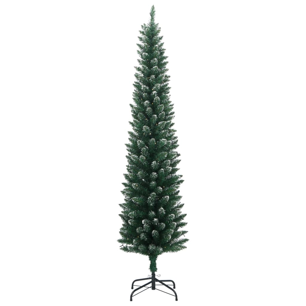 VidaXL Sapin de Noël artificiel étroit avec 300 LED 180 cm