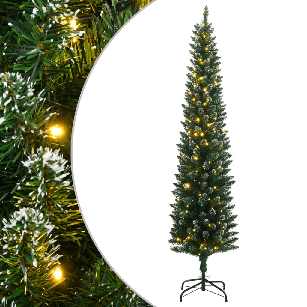 VidaXL Sapin de Noël artificiel étroit avec 300 LED 240 cm
