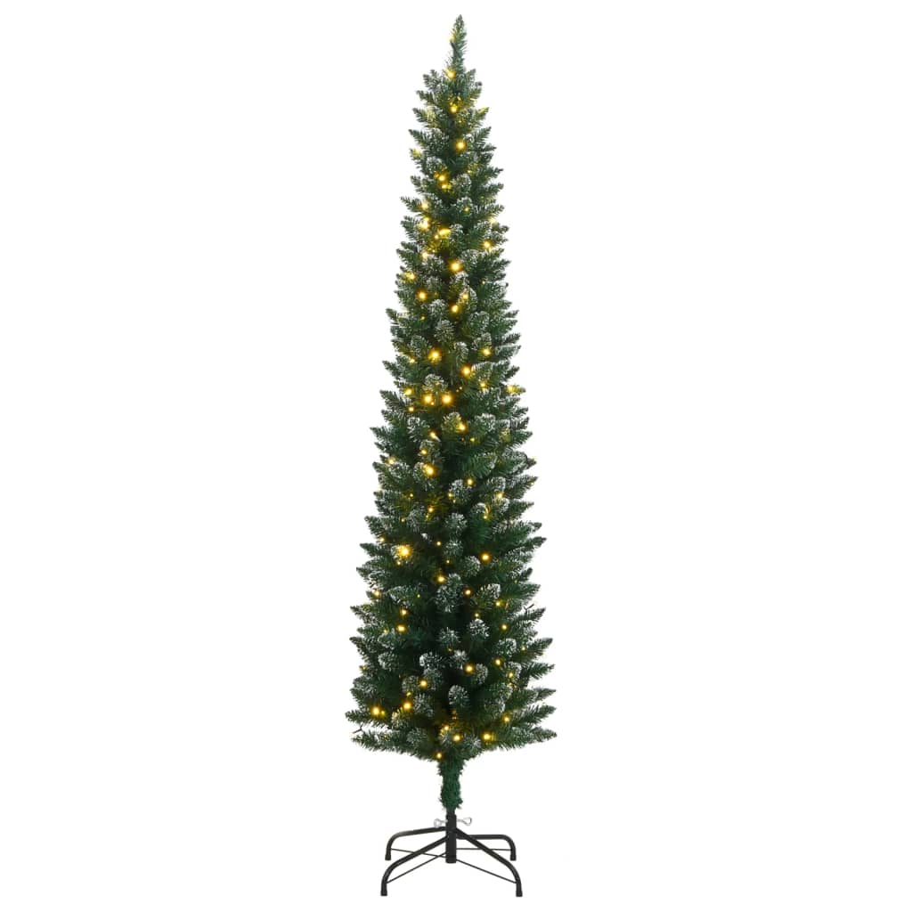 VidaXL Sapin de Noël artificiel étroit avec 300 LED 240 cm