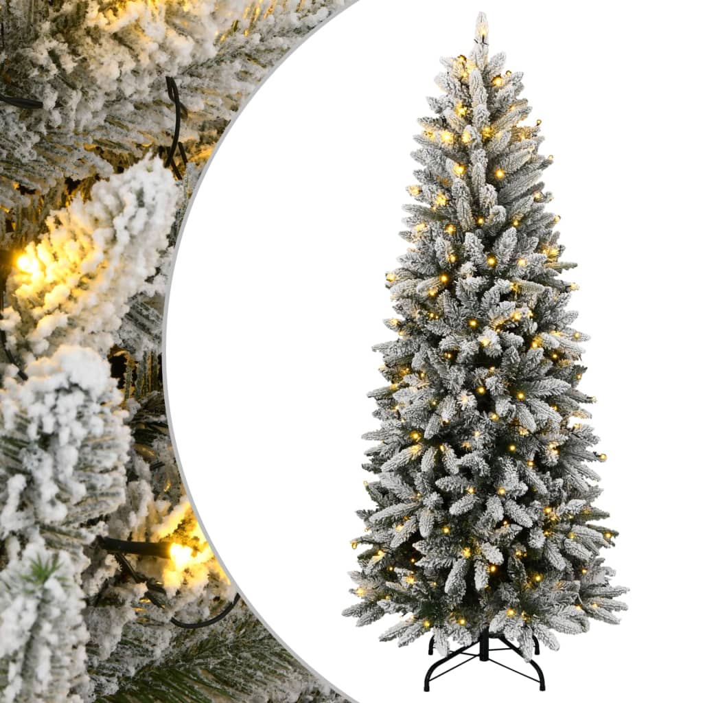 VidaXL Sapin de Noël artificiel avec 150 LED et neige 150 cm