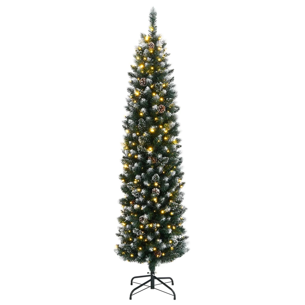 VidaXL Sapin de Noël artificiel étroit avec 150 LED 150 cm