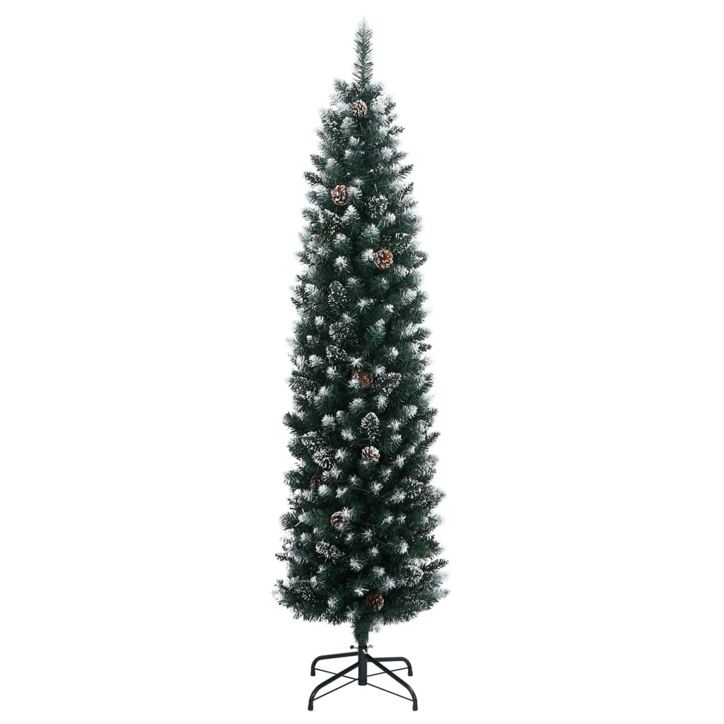 VidaXL Sapin de Noël artificiel étroit avec 300 LED 180 cm