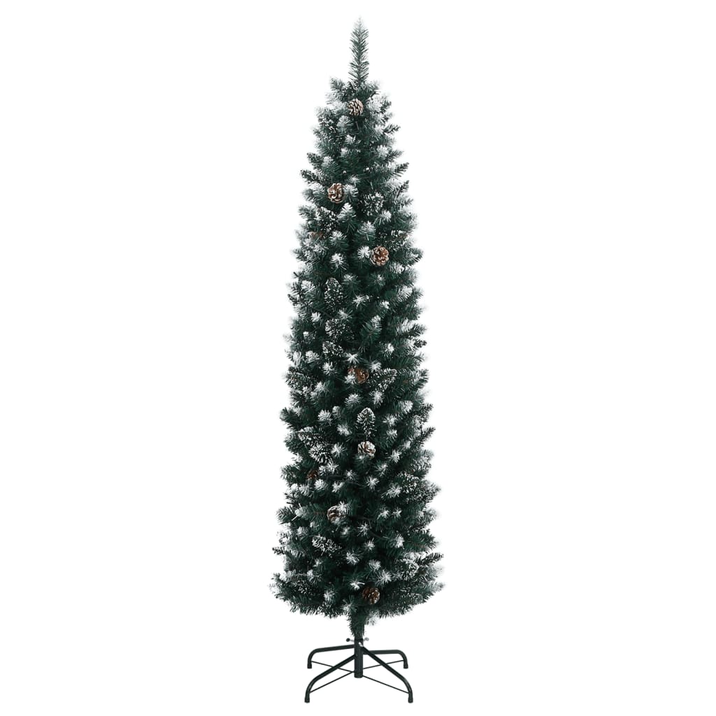 VidaXL Sapin de Noël artificiel étroit avec 300 LED 210 cm