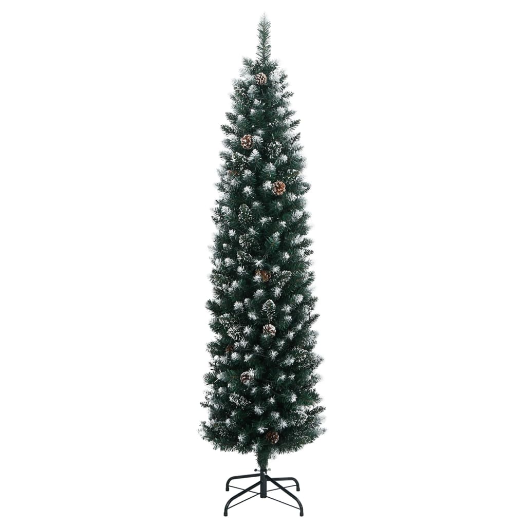 VidaXL Sapin de Noël artificiel étroit avec 300 LED 240 cm