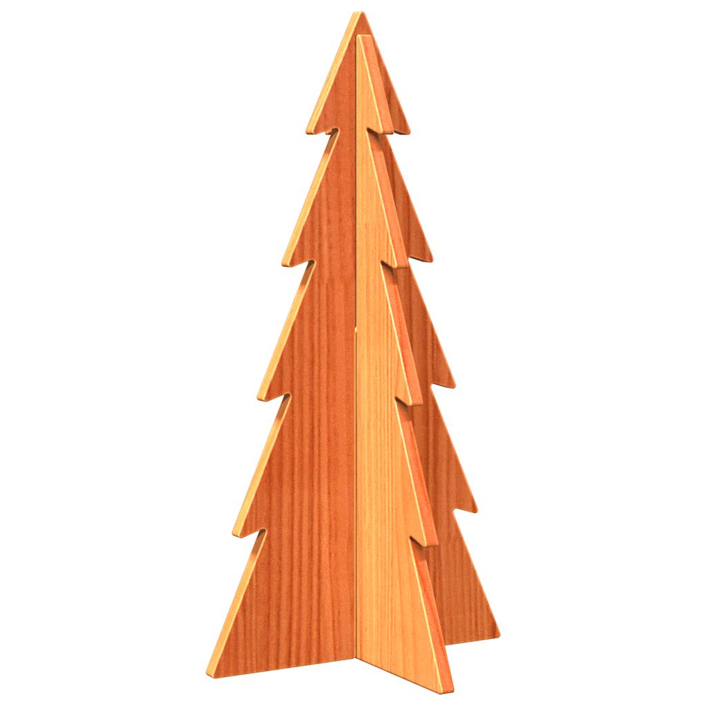 Vidaxx Décoration de Noël Sapin de Noël 59,5 cm en bois de pin massif, marron lavé