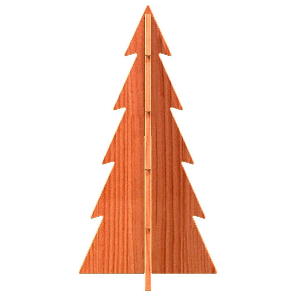 Vidaxx Décoration de Noël Sapin de Noël 59,5 cm en bois de pin massif, marron lavé