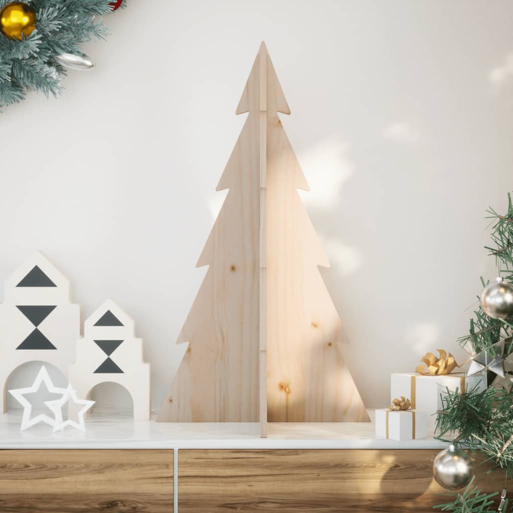 Vidaxx décoration de Noël sapin de Noël 80 cm en bois de pin massif