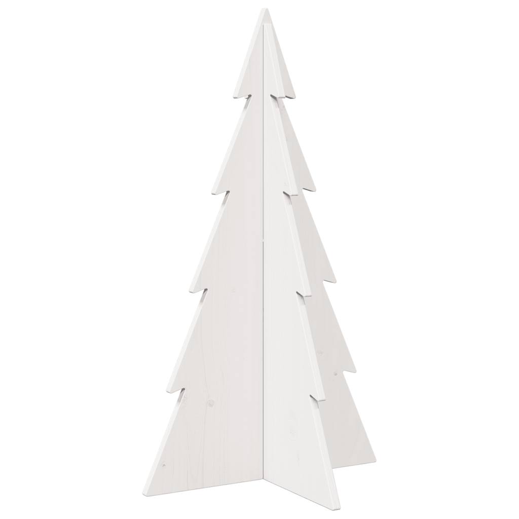Vidaxx décoration de Noël sapin de Noël 80 cm bois de pin massif blanc