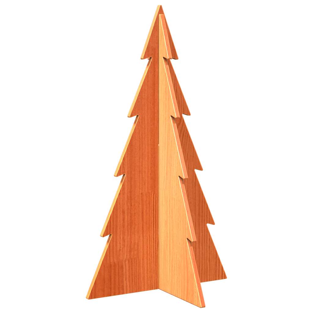 Vidaxx Décoration de Noël Sapin de Noël 80 cm en bois de pin massif, marron lavé