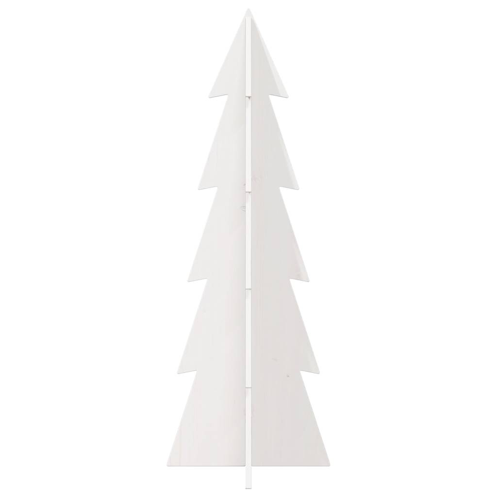 Vidaxx décoration de Noël sapin de Noël 112 cm bois de pin massif blanc