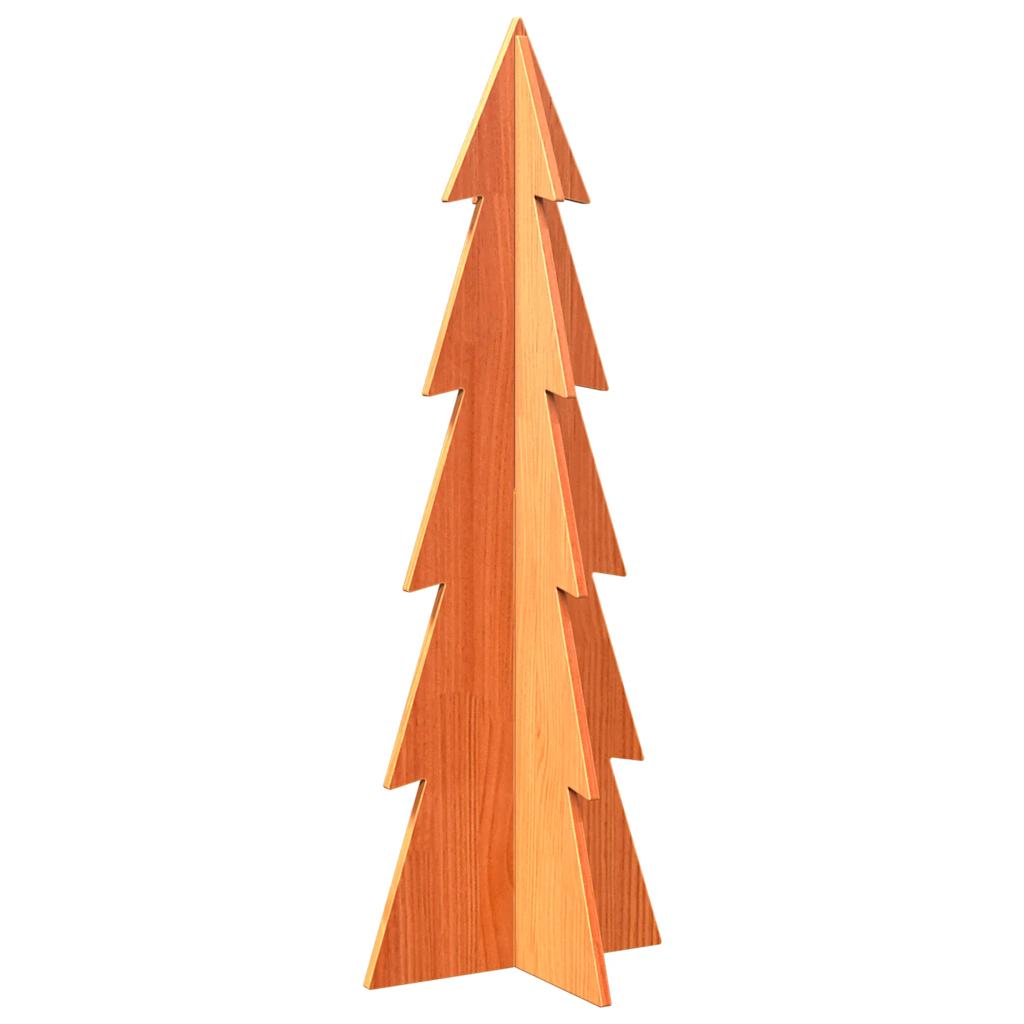 Vidaxx Décoration de Noël Sapin de Noël 112 cm en bois de pin massif, marron lavé