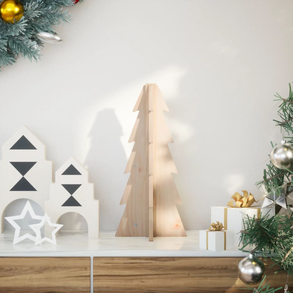 Vidaxx Décoration de Noël Sapin de Noël 49 cm en bois de pin massif