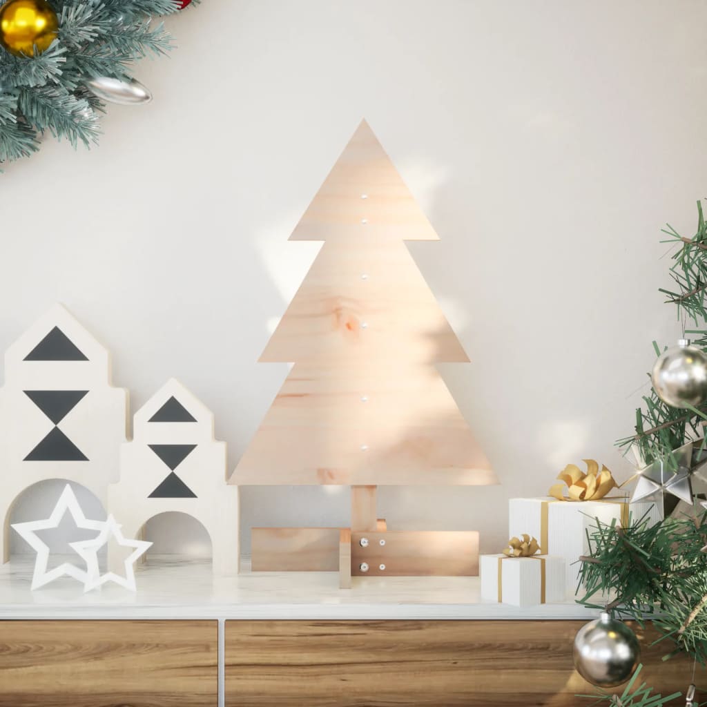 VidaXL décoration de Noël sapin de Noël 60 cm bois de pin massif