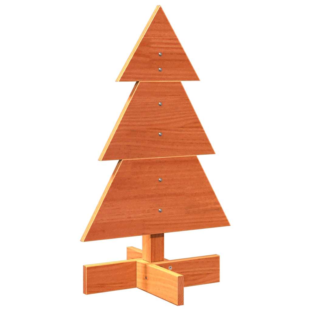 Vidaxx Décoration de Noël Sapin de Noël 60 cm en bois de pin massif, marron lavé