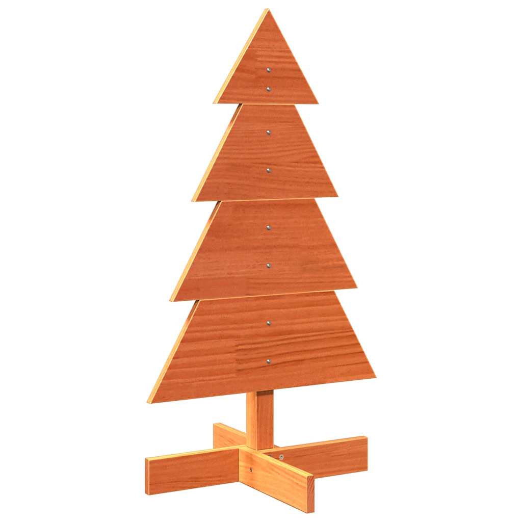 Vidaxx Décoration de Noël Sapin de Noël 80 cm en bois de pin massif, marron lavé
