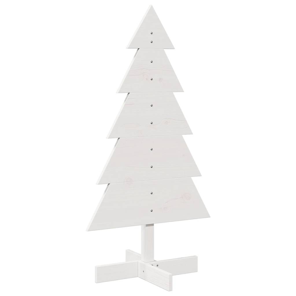 Vidaxx décoration de Noël sapin de Noël 100 cm bois de pin massif blanc