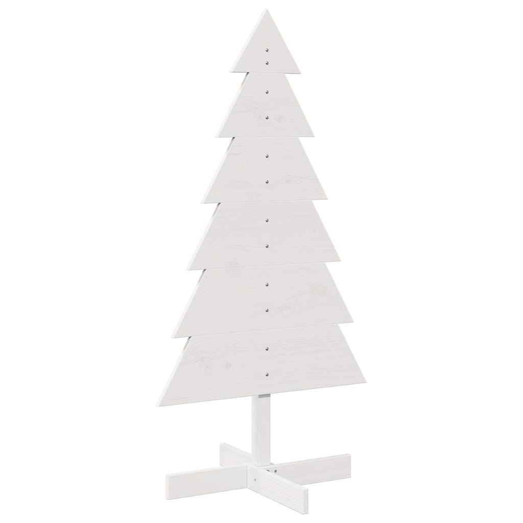 Vidaxx décoration de Noël sapin de Noël 120 cm bois de pin massif blanc