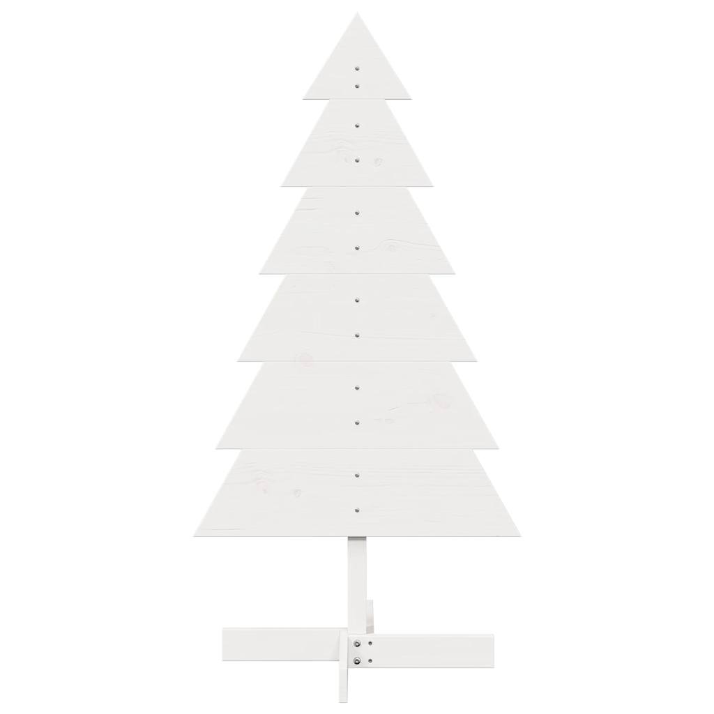 Vidaxx décoration de Noël sapin de Noël 120 cm bois de pin massif blanc
