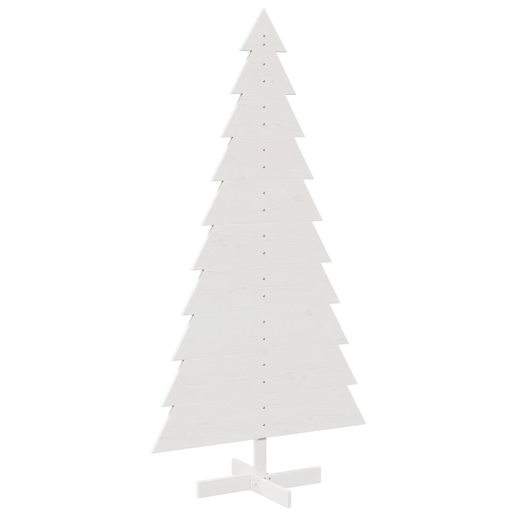 VidaXL décoration de Noël sapin de Noël 180 cm bois de pin massif blanc