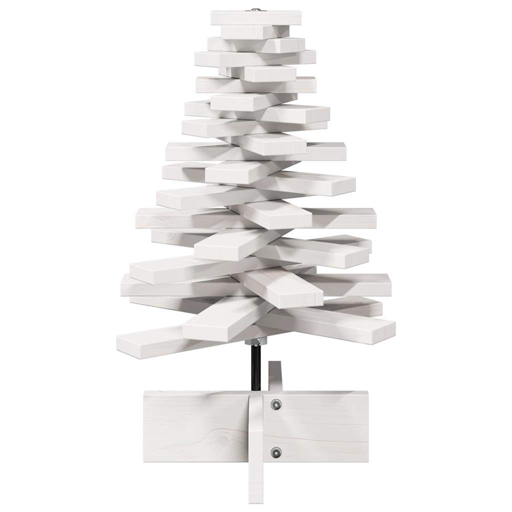 Vidaxx décoration de Noël sapin de Noël 60 cm bois de pin massif blanc