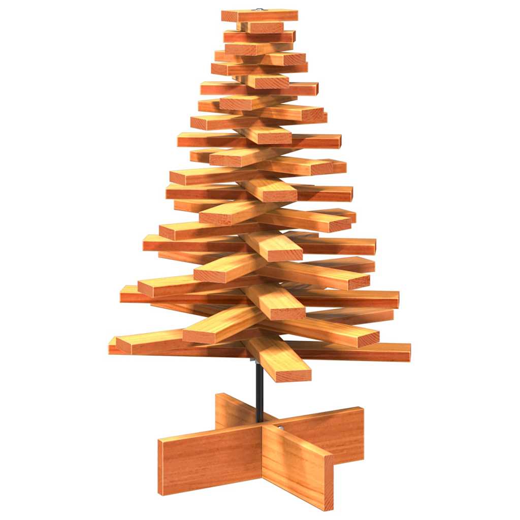 Vidaxx Décoration de Noël Sapin de Noël 80 cm en bois de pin massif, marron lavé