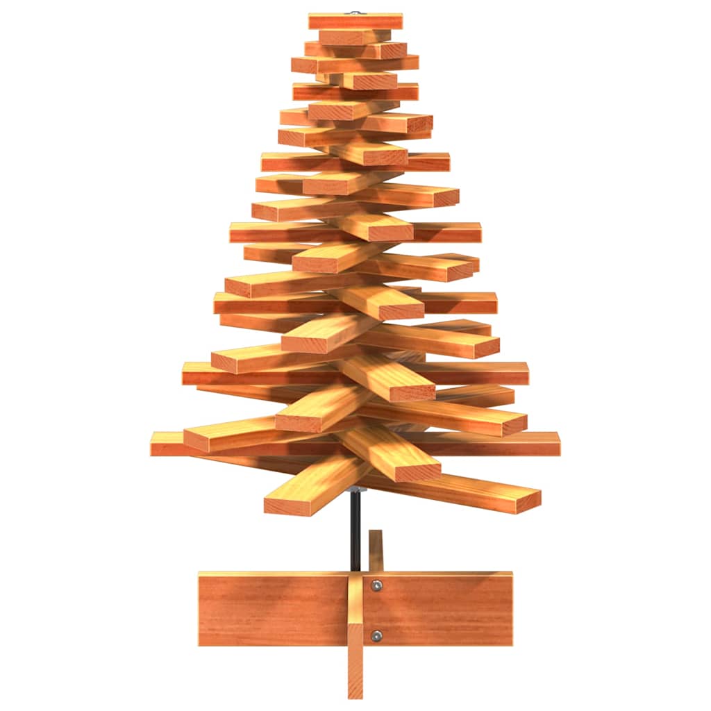 Vidaxx Décoration de Noël Sapin de Noël 80 cm en bois de pin massif, marron lavé