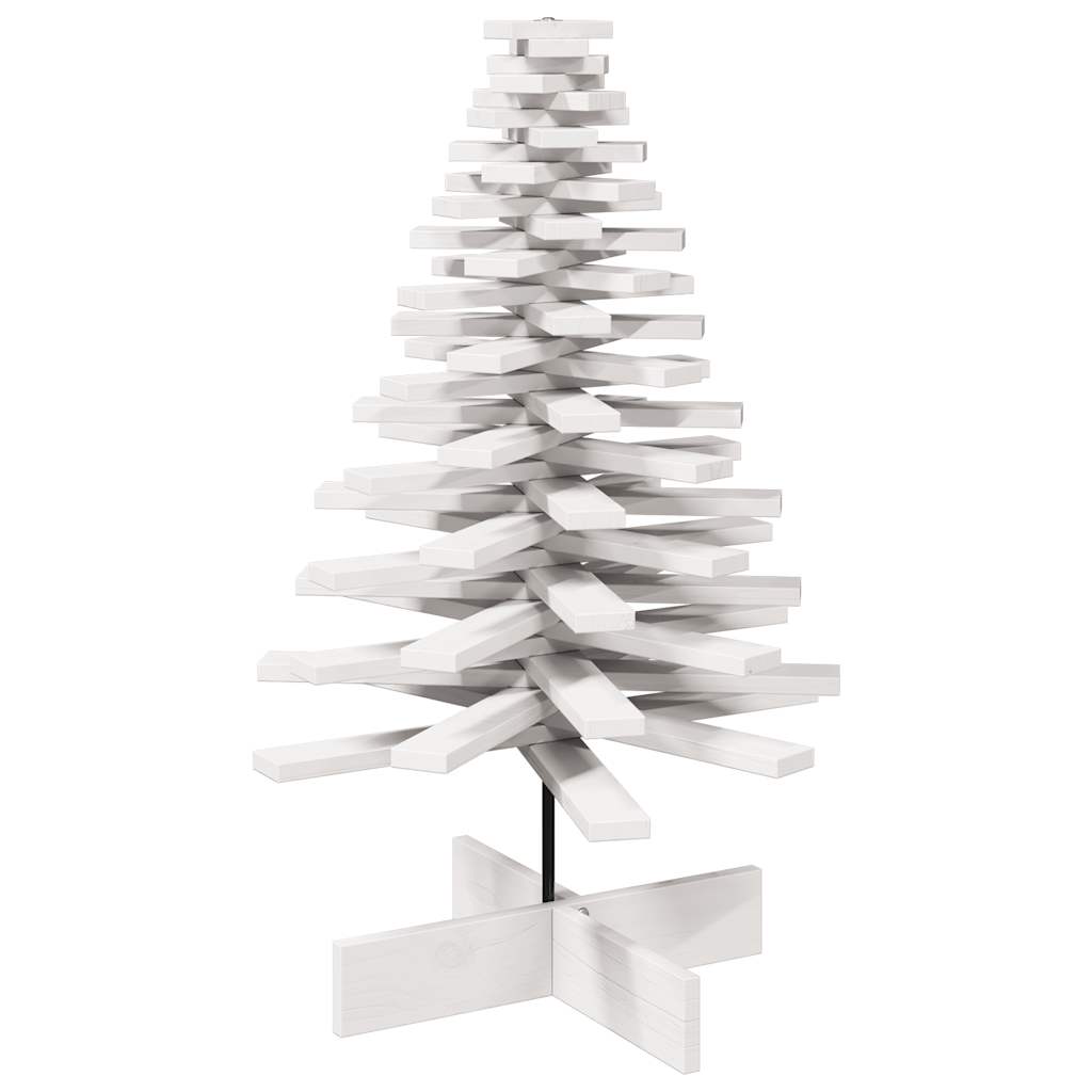 Vidaxx décoration de Noël sapin de Noël 100 cm bois de pin massif blanc