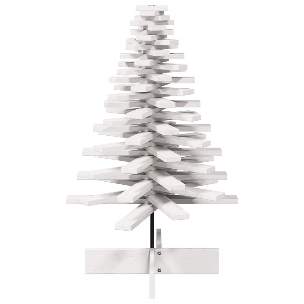 Vidaxx décoration de Noël sapin de Noël 100 cm bois de pin massif blanc
