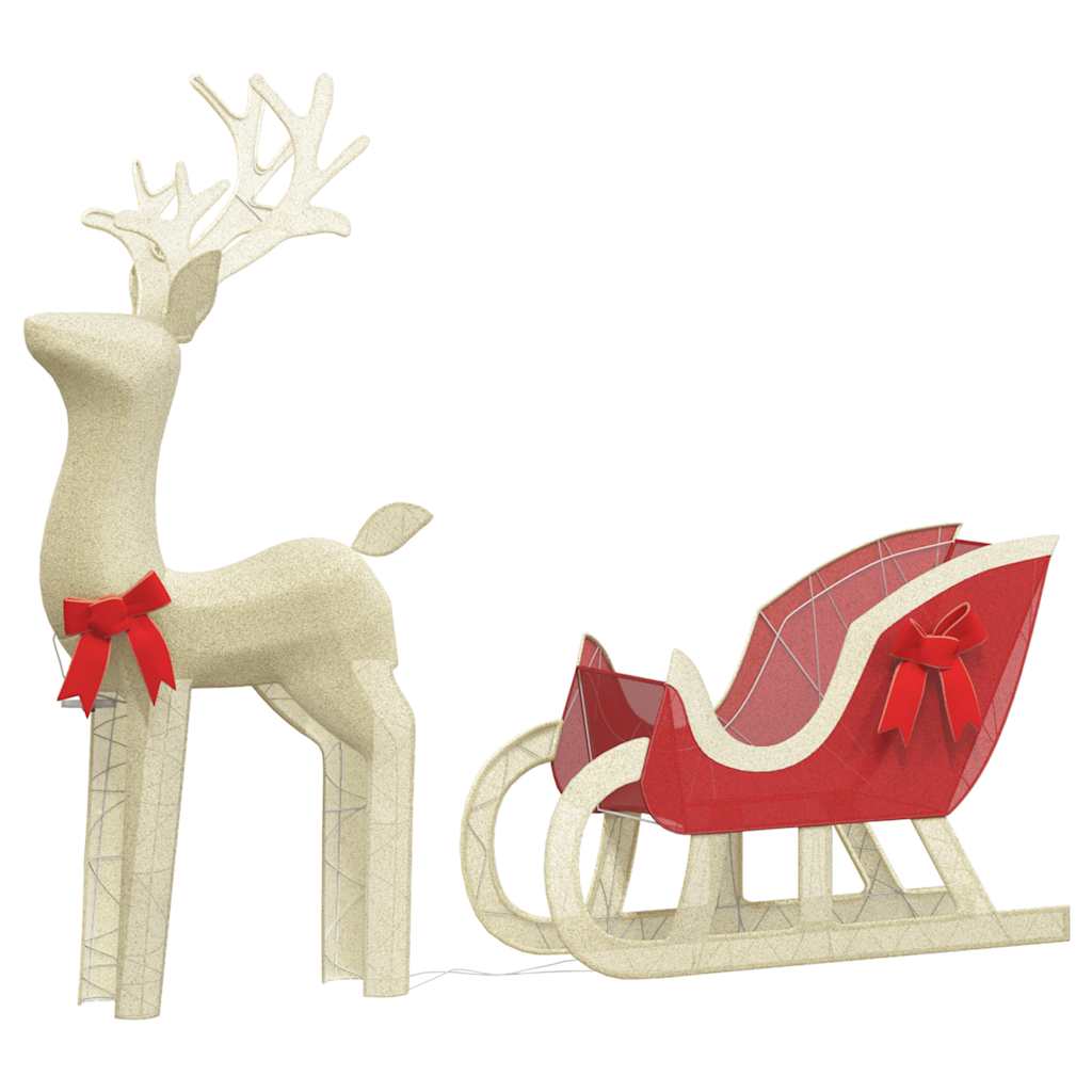 VidaXL décoration de Noël renne et traîneau 100 LED blanc chaud