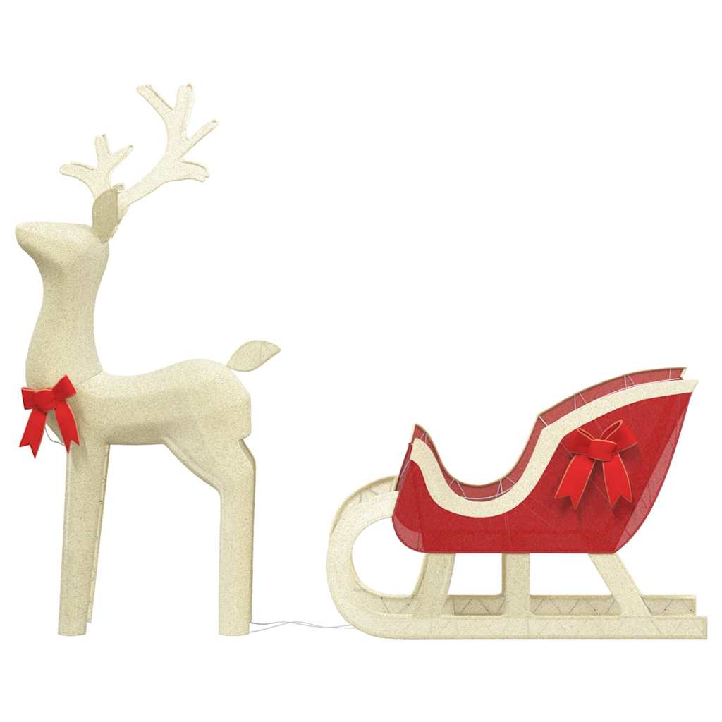 VidaXL décoration de Noël renne et traîneau 100 LED blanc chaud