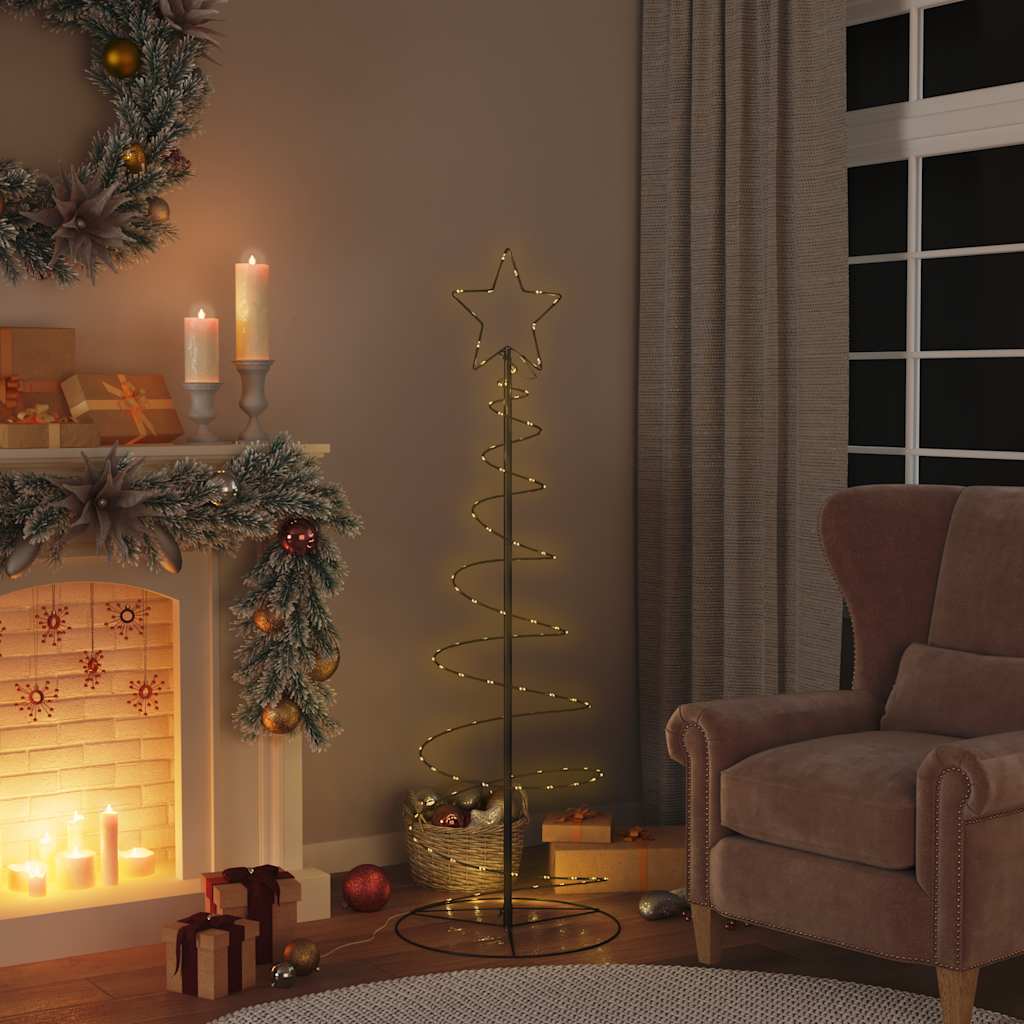 Vidaxxl Sapin de Noël LED 100 LED blanc chaud 150 cm