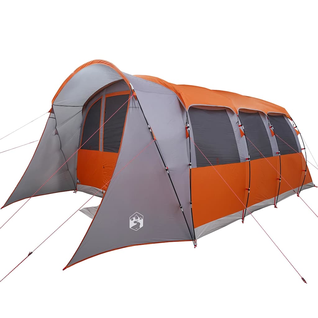 Vidaxl gezinstent met dak grijs en oranje 576 x 325 x 213 cm