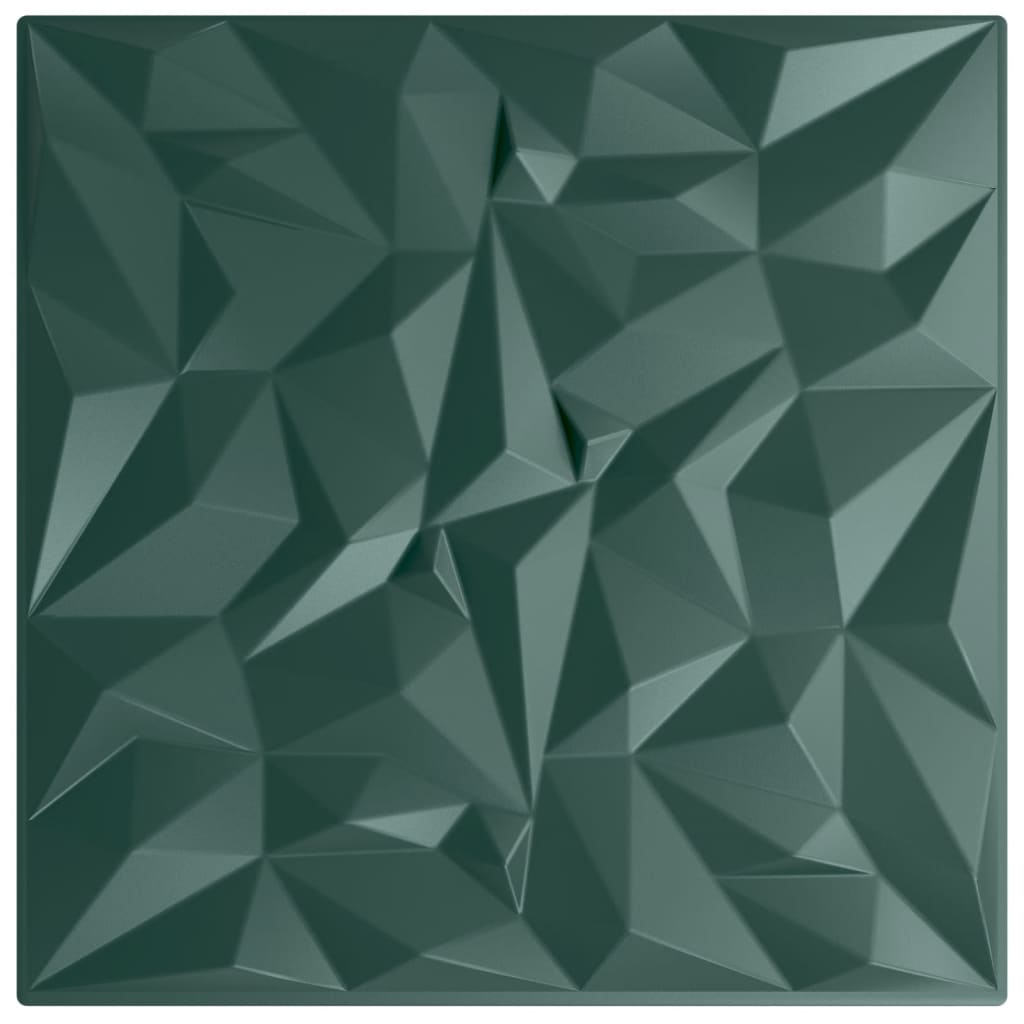 VidaXL 12 pcs panneaux muraux améthyste 3 m² 50x50 cm xps vert