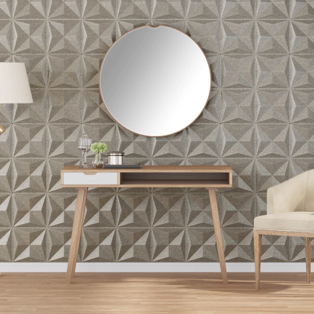 Vidaxx 48 pcs panneaux muraux origami 12 m² 50x50 cm xps béton