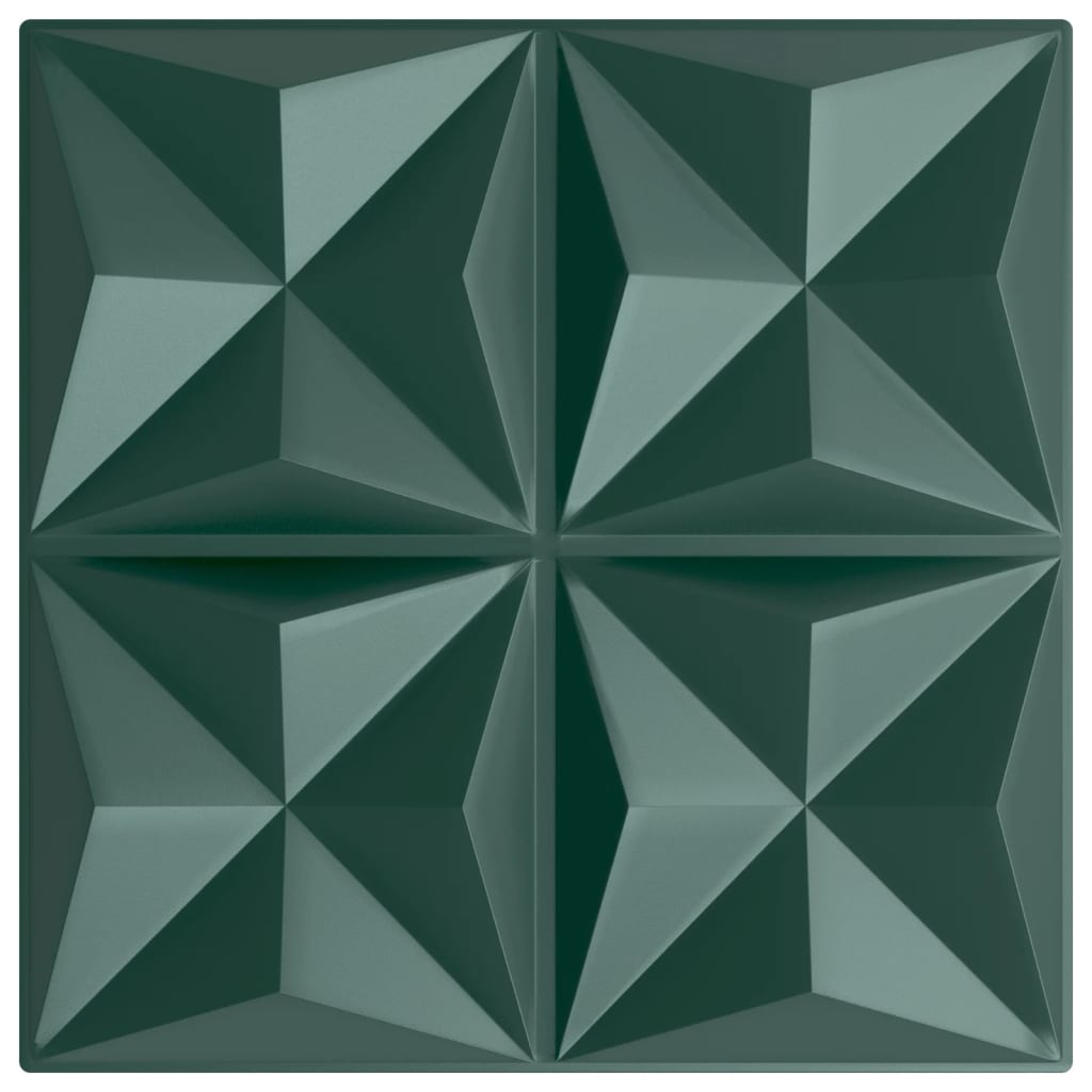 Vidaxx 24 pcs panneaux muraux origami 6 m² 50x50 cm xps vert