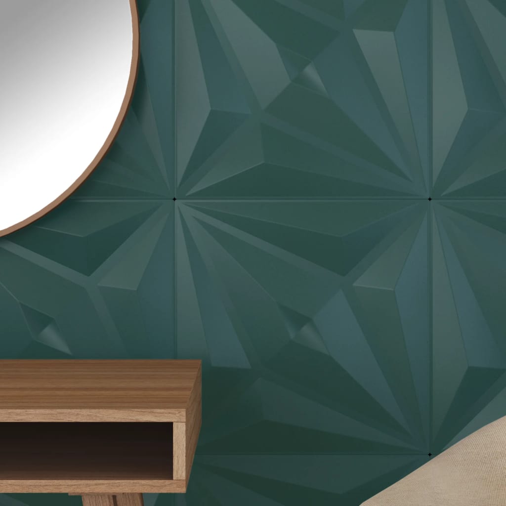 Vidaxx 48 pcs panneaux muraux étoile 12 m² 50x50 cm xps vert