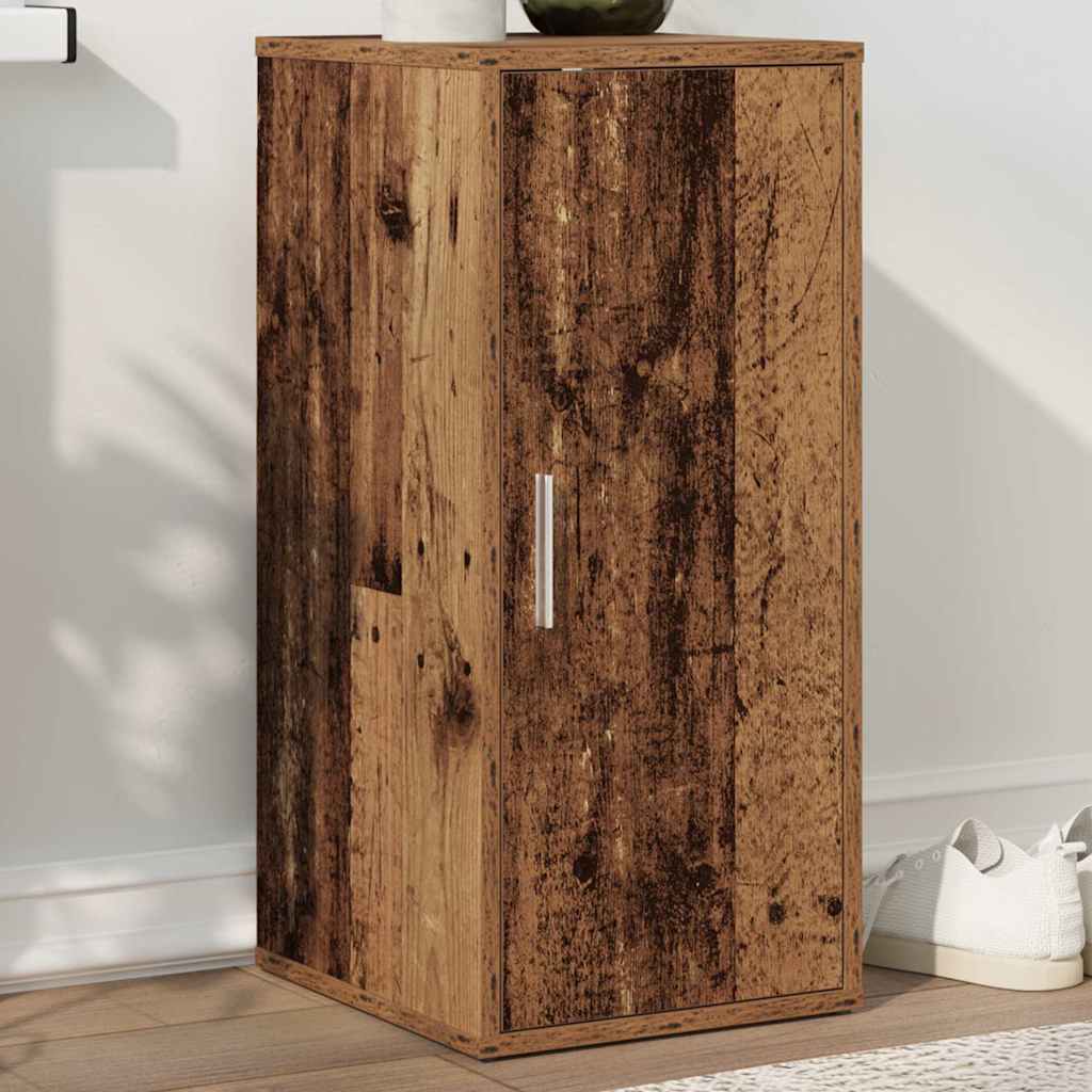 Vidaxx armoire à chaussures 32x35x70 cm bois fini, couleur bois ancien