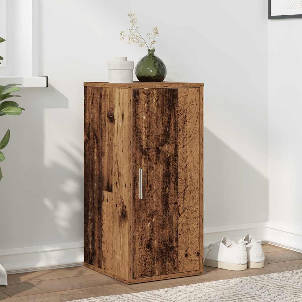 Vidaxx armoire à chaussures 32x35x70 cm bois fini, couleur bois ancien