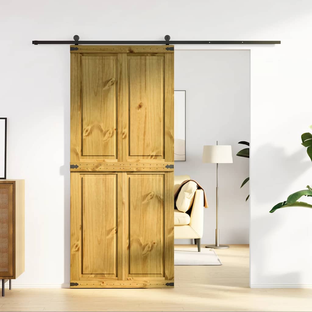 Vidaxx porte coulissante corona 90x210 cm bois de pin massif