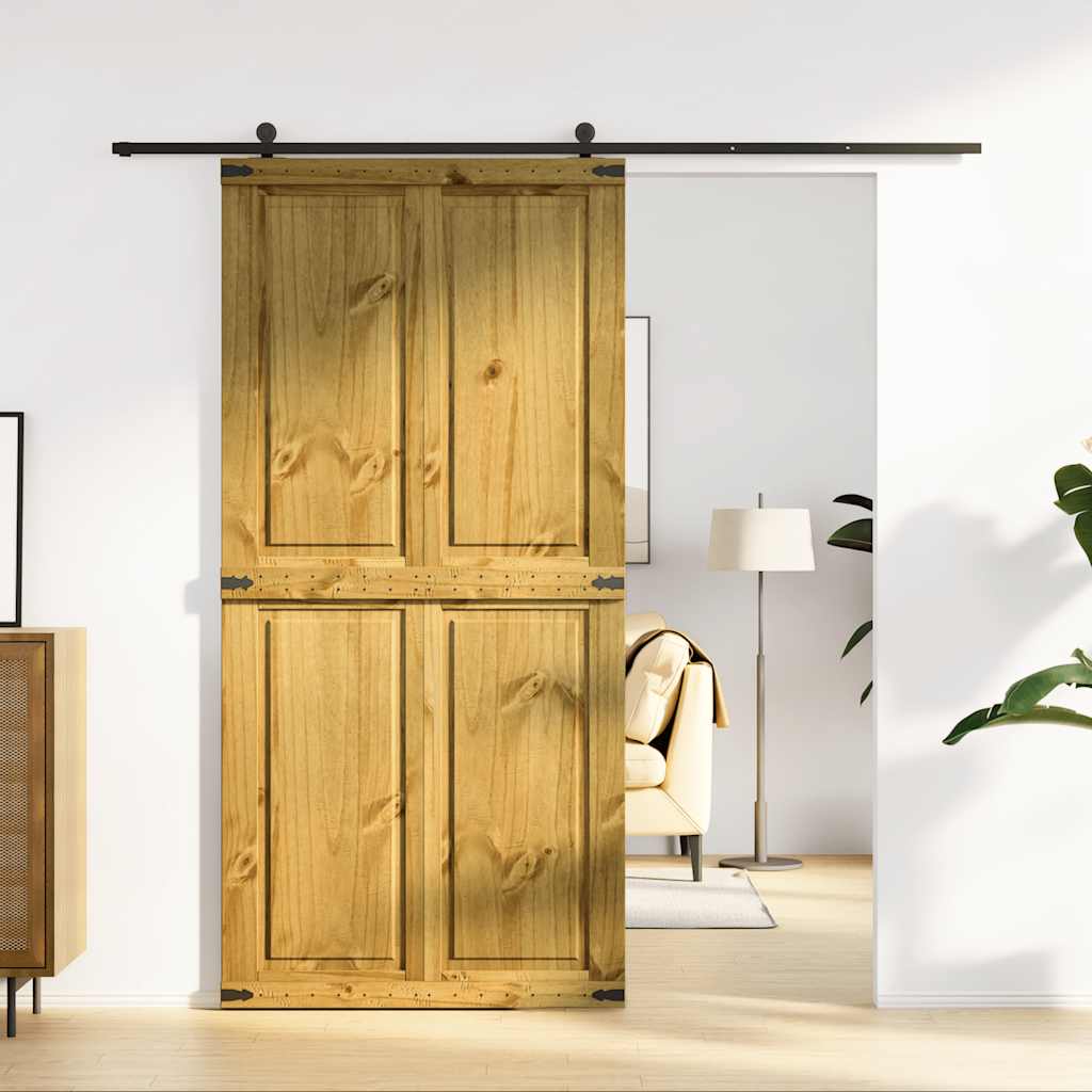 Vidaxx porte coulissante corona 100x210 cm bois de pin massif