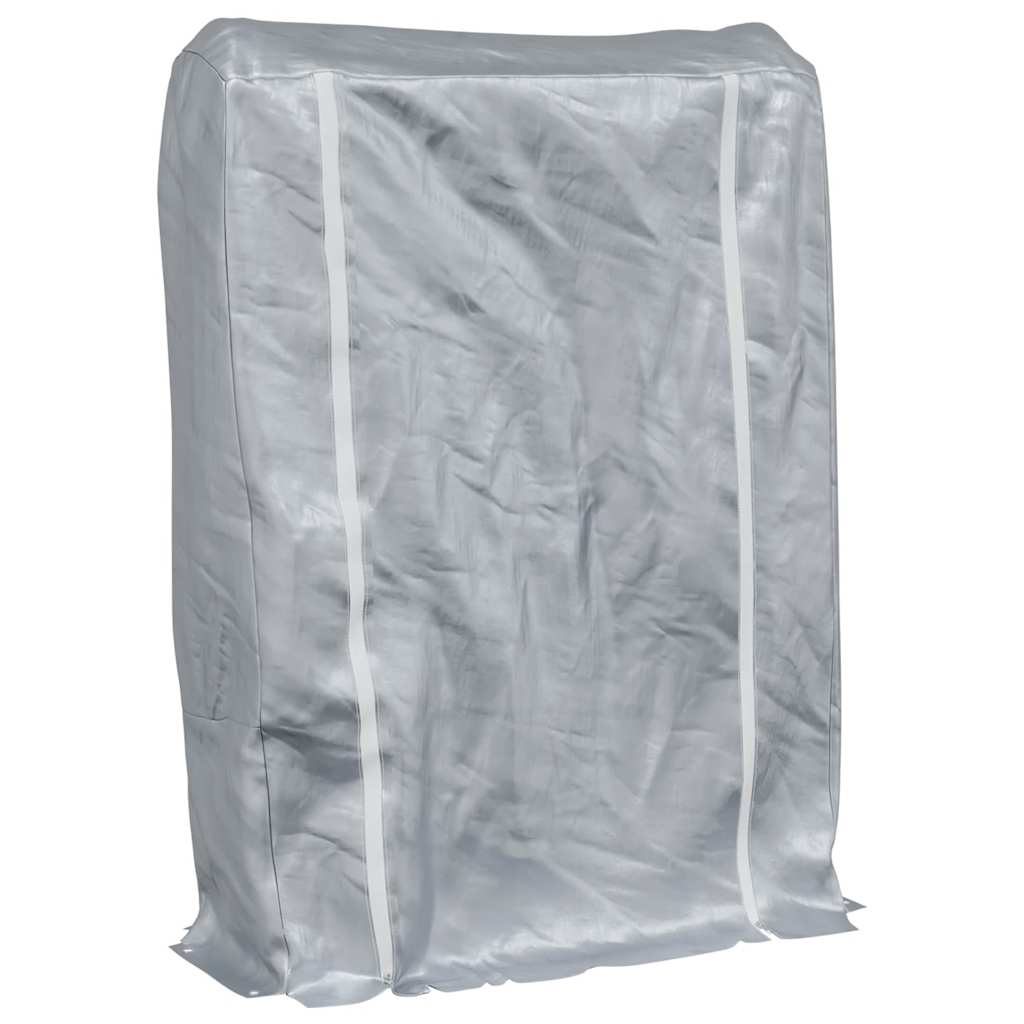 Vidaxx support à bois de chauffage avec housse de pluie 100x25x150 cm en acier galvanisé