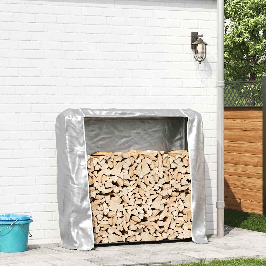 Vidaxx support à bois de chauffage avec housse de pluie 150x25x150 cm en acier galvanisé