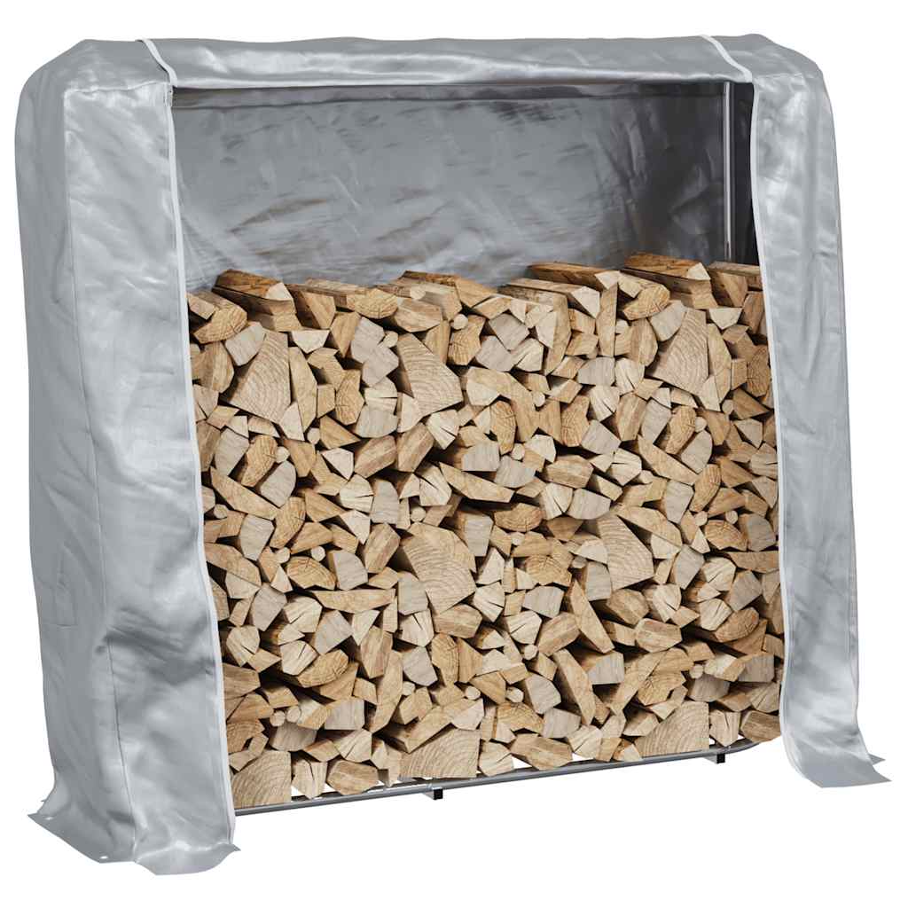 Vidaxx support à bois de chauffage avec housse de pluie 150x25x150 cm en acier galvanisé