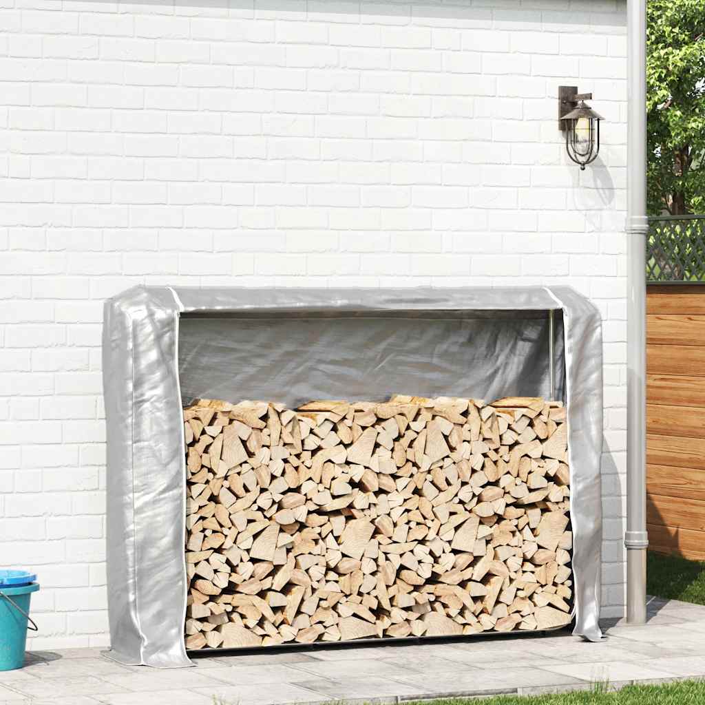 Vidaxx support à bois de chauffage avec housse de pluie 200x25x150 cm en acier galvanisé